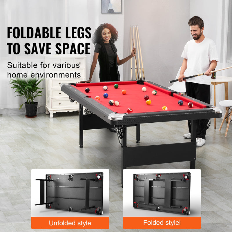 7 ft Foldable Portable Billiards Table with Complete Accessories, photo 7 of 10