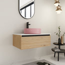30" Wall-Mounted Bathroom Vanity with Art Ceramic Sink by HouseOfZazla