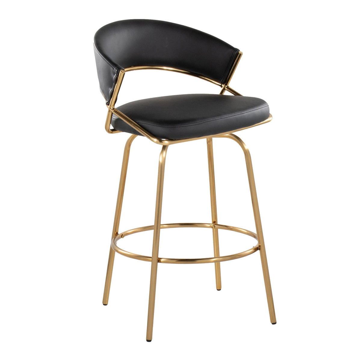 Jie - Glam Fixed Height Counter Stool (Set of 2), photo 12 of 15