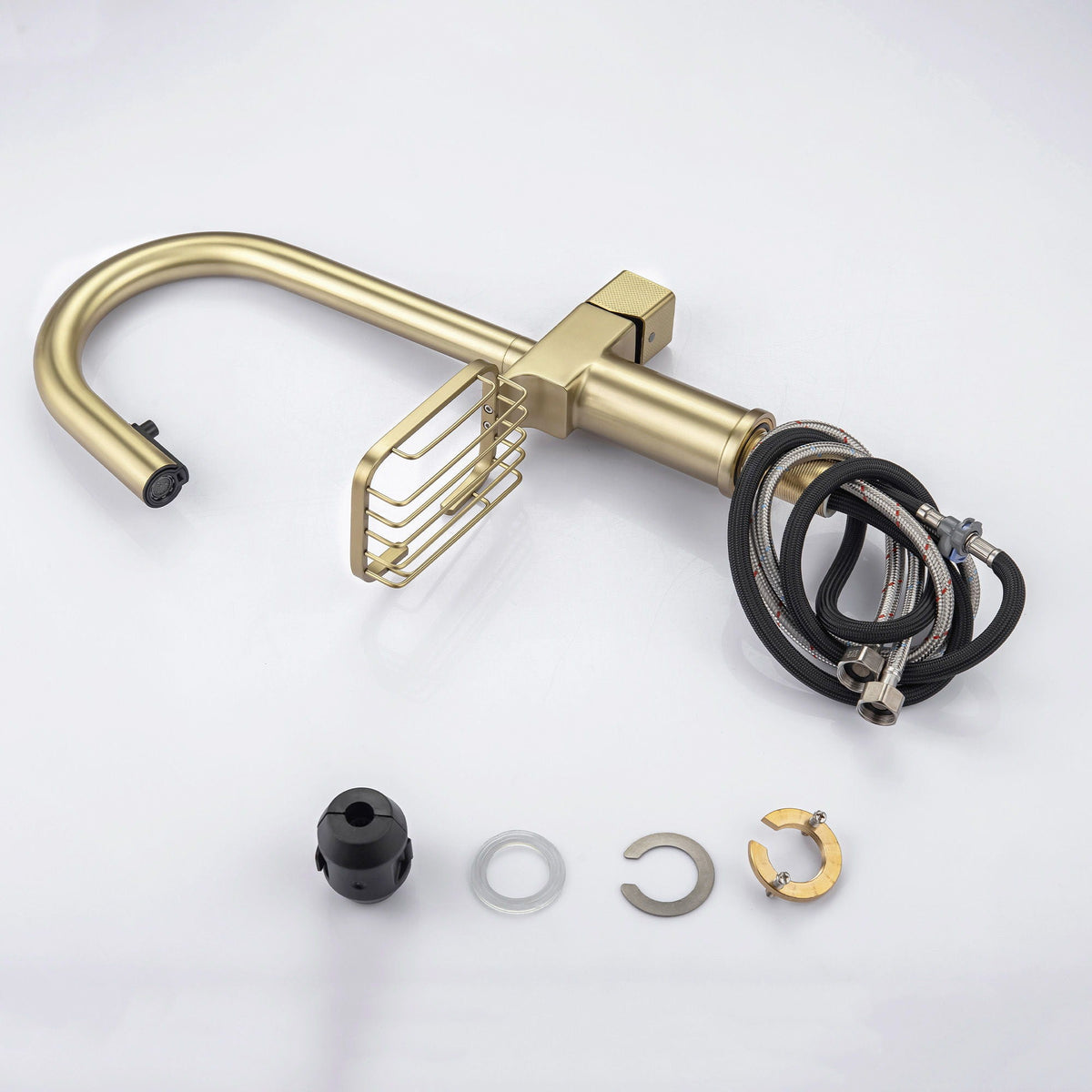 Cincosky - High Arc Pull Down Kitchen Faucet, Single Hole, photo 10 of 14