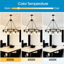 9-Light Black Wagon Wheel Chandelier