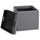 Rockwood - Upholstered Cube Storage Ottoman With Tray by Unique Piece Furniture