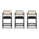 Milan - Modern Webbing Back Stool With Arms (Set of 3)