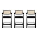 Milan - Modern Webbing Back Stool With Arms (Set of 3) by Unique Piece Furniture