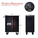 Double Door Clapboard Multi-Function Tool Cart - Black / Red by HouseOfZazla