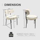 Mid-Century Modern Dining Chair With Curved Backrest by Unique Piece Furniture