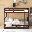 Bunk Bed With Ladders And 2 Storage Drawers by Unique Piece Furniture