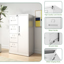 Metal Storage Vertical Filing Cabinet With Lock, 4 Drawers, 1 Door, Steel Construction, School / Office Use by HouseOfZazla