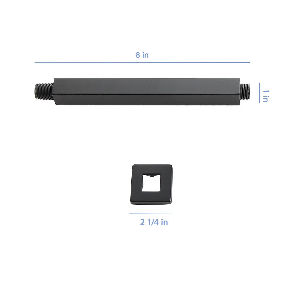 Premium 8" Ceiling Mounted Shower Arm With Flange, photo 16 of 18