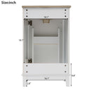 Modern Small Bathroom Vanity Cabinet With Ceramic Basin, Ample Storage, 1 Soft Close Door by HouseOfZazla
