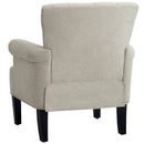 Accent Rivet Tufted Polyester Armchair, Cream
