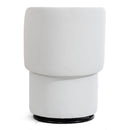 Barrel Chair With Built In Storage, 360° Swivel - Beige by HouseOfZazla