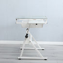 Adjustable Tempered Glass Drafting Printing Table With Chair by HouseOfZazla