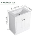 Contemporary Freestanding Bathroom Vanity With Resin Sink & Soft-Close Cabinet Doors by Unique Piece Furniture