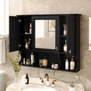 Wall Mounted Bathroom Medicine Wall Cabinet With Mirror & Open Shelves by Unique Piece Furniture