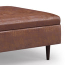 Shay - Large Square Coffee Table Storage Ottoman Mid-Century Style by Unique Piece Furniture