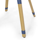 French Bistro Table Outdoor Elegance - White / Blue by HouseOfZazla