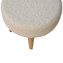 Petite Footstool - Cream / Brown by Unique Piece Furniture