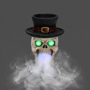 LED Light-Up Skull with Top Hat & Mist Maker