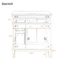Modern Bathroom Vanity With Sink, Storage Cabinet, Soft Close Doors, Deep & Standard Drawers by HouseOfZazla
