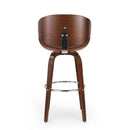Lumos Mid Century Modern Upholstered Swivel Barstool by HouseOfZazla