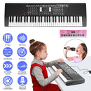 61 Keys Digital Music Keyboard Electric Piano Electronic Musical Instrument Kids Learning Keyboard with Microphone for 3-12 Year Old Kids Girls Boys