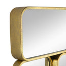 Mirror With en Metal Framed Decorative Rectangle Mirror For Bedroom Dressing Room, Hallway Or Living Spac - Gold by HouseOfZazla