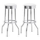 Midge - Upholstered Swivel Bar Stool (Set of 2) - White