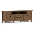 Amherst - Wide TV Media Stand - Rustic Natural Aged Brown