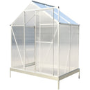 Polycarbonate house, Heavy Duty Outdoor Aluminum Walk-In House Kit With Rain Gutter, Vent And Door For Backyard Garden by HouseOfZazla