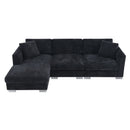 Modern Cloud Sectional Sofa L Shaped Luxury Couch Set With 2 Free Pillows 4 Seat With Oversized Chaise by HouseOfZazla