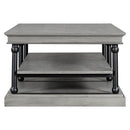55.1" Wood Coffee Table with Storage Shelves by HouseOfZazla