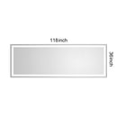 118" x 36" LED Bathroom Mirror with Aluminum Frame