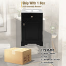 Elegant Bathroom Vanity With Ceramic Sink, Soft Close Door, Adjustable Shelf by HouseOfZazla