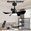 28' Ceiling Fans with Lights and Remote/APP Control, Low Profile Ceiling Fans with 5 Reversible Blades 3 Colors Dimmable 6 Speeds Ceiling Fan for Bedroom Kitchen (Not allowed to sell on Amazon)