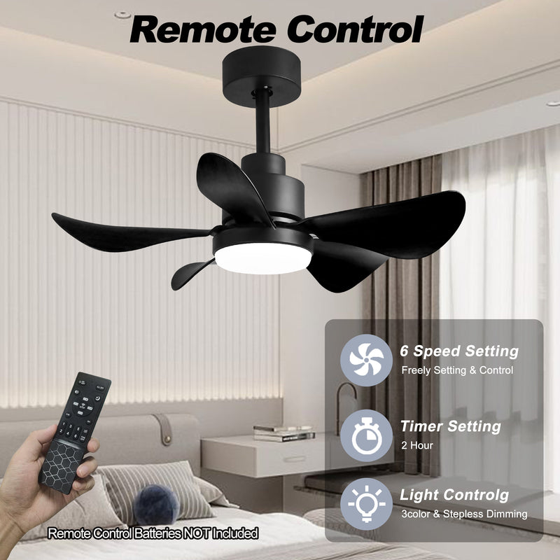 28' Ceiling Fans with Lights and Remote/APP Control, Low Profile Ceiling Fans with 5 Reversible Blades 3 Colors Dimmable 6 Speeds Ceiling Fan for Bedroom Kitchen (Not allowed to sell on Amazon)