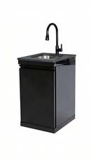 Double Door Sink Cabinet with Tap Stainless Steel Outdoor Kitchen by HouseOfZazla