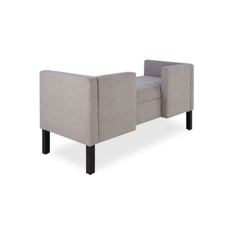 Upholstered Ottoman With 2 Bolster Pillows For Living Room - Gray, photo 10 of 13