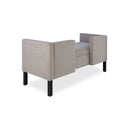 Upholstered Ottoman With 2 Bolster Pillows For Living Room - Gray by HouseOfZazla
