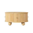 Round Fluted Coffee Table with Storage