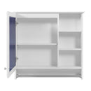 Wall Mount 2 In 1 Mirror Cabinet With Adjustable Shelf, Soft-Closing Hinges by HouseOfZazla