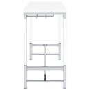 Tonneson - Bar Table With Trestle Base And Wine Storage - White