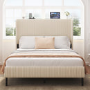 Platform Bed With Metal Frame And Charging Station by HouseOfZazla