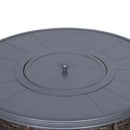 Outdoor Fire Pit Table With Lid - Espresso by HouseOfZazla