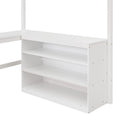 Loft Bed With Shelves With Desk by HouseOfZazla