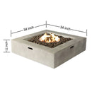 Outdoor Fire Pit Table - Natural / White by HouseOfZazla