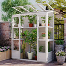 TOPMAX 78-Inch Wooden Greenhouse with Skylights and Folding Shelves by HouseOfZazla