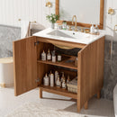 Traditional Bathroom Vanity With Ceramic Sink by HouseOfZazla