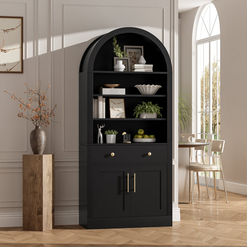 Arched Bookshelf with Storage Cabinet, photo 10 of 10