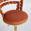 Modern Bar Chair With Iron Tube Legs, Soft Cushions And Comfortable Backrest (Set of 2)